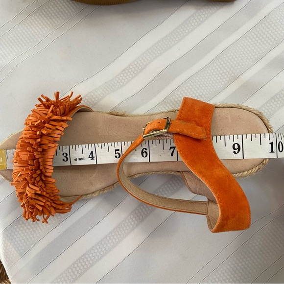 Sesto Meucci 8476 Womens Espadrille Wedge Sandals & Leather Fringe size 9.5 - Picture 8 of 11